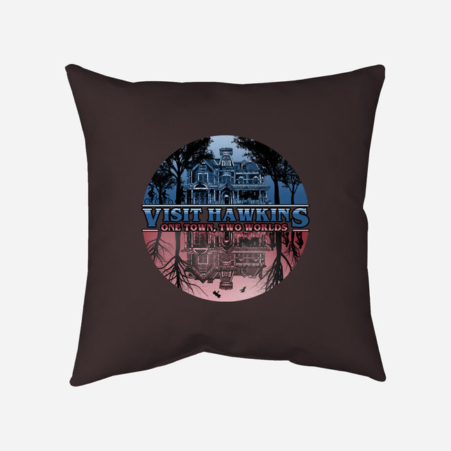 One Town Two Worlds-none removable cover throw pillow-NMdesign