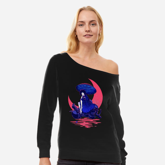 May Death Be With You-womens off shoulder sweatshirt-Ionfox
