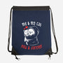Me And My Cat-none drawstring bag-eduely