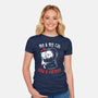 Me And My Cat-womens fitted tee-eduely