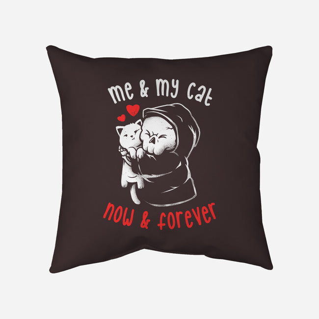 Me And My Cat-none removable cover w insert throw pillow-eduely