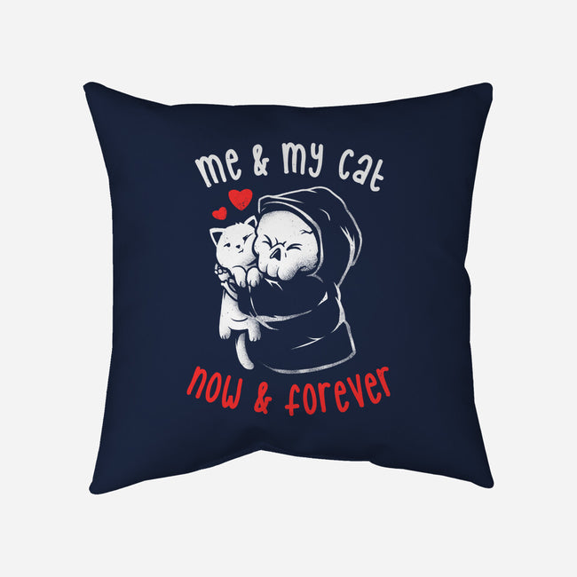 Me And My Cat-none removable cover w insert throw pillow-eduely