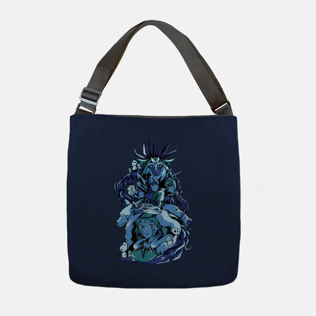 Princess Wolf-none adjustable tote bag-Sux