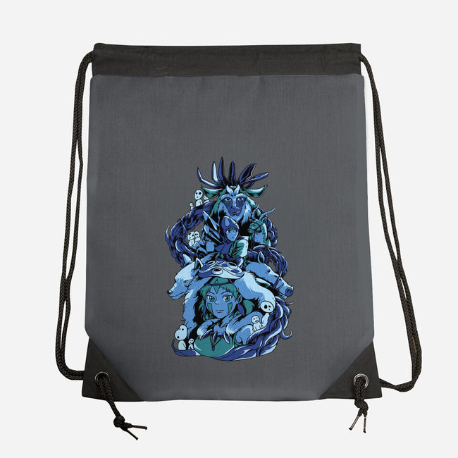 Princess Wolf-none drawstring bag-Sux