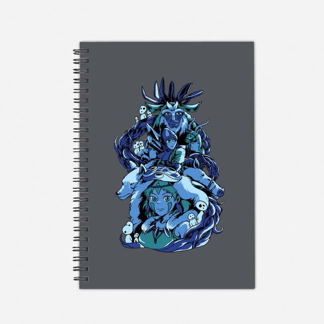 Princess Wolf-none dot grid notebook-Sux