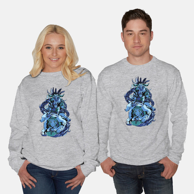 Princess Wolf-unisex crew neck sweatshirt-Sux