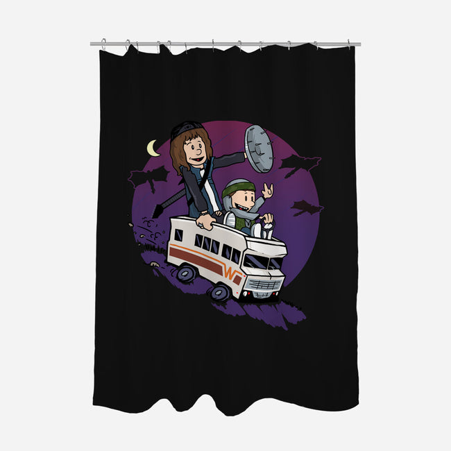 Going Into Bat-tle-none polyester shower curtain-RebelArt