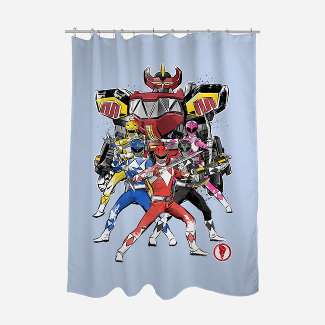 Rangers Sumi-E-none polyester shower curtain-DrMonekers