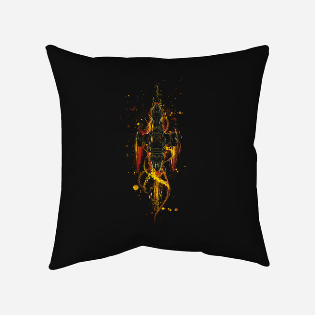 The Shiniest Space Ship V2-none removable cover w insert throw pillow-kharmazero