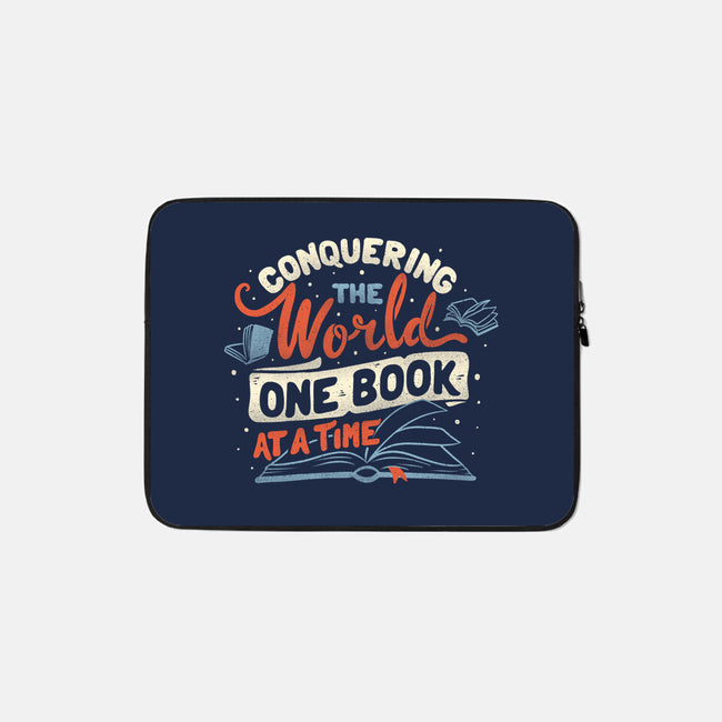 One Book At A Time-none zippered laptop sleeve-tobefonseca