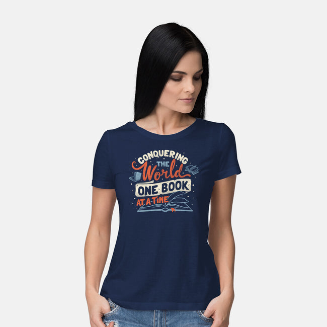 One Book At A Time-womens basic tee-tobefonseca