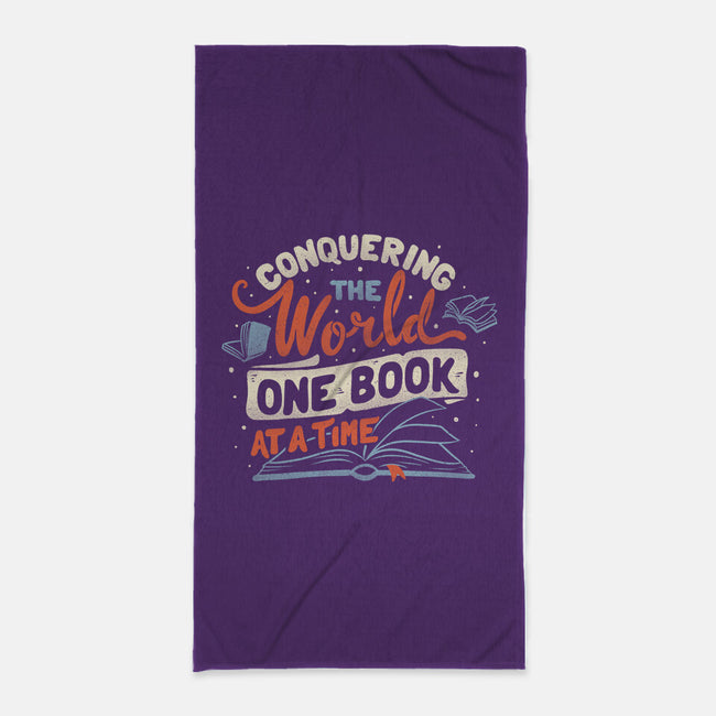 One Book At A Time-none beach towel-tobefonseca