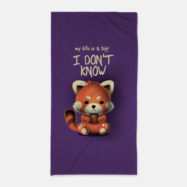 I Don't Know-none beach towel-erion_designs