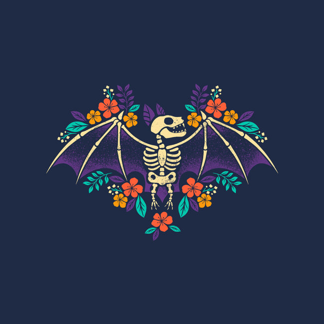 Flowered Bat Skeleton-none stretched canvas-NemiMakeit