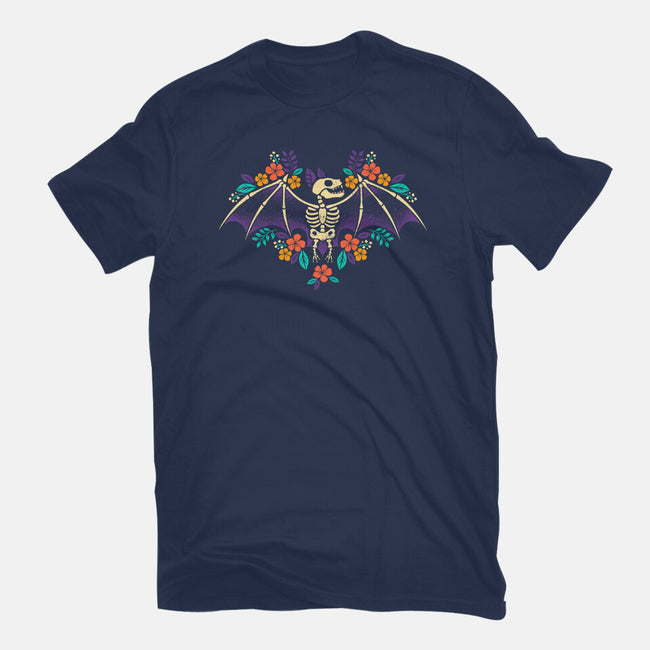 Flowered Bat Skeleton-unisex basic tee-NemiMakeit