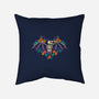 Flowered Bat Skeleton-none removable cover w insert throw pillow-NemiMakeit