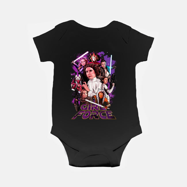 Girl Force -baby basic onesie-Conjura Geek