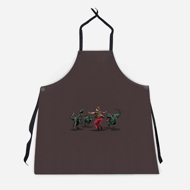 Jurassic Detective-unisex kitchen apron-zascanauta