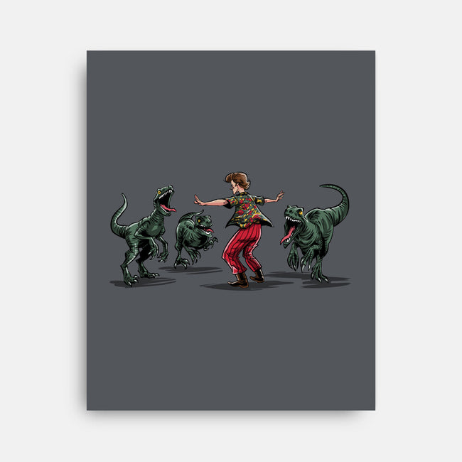 Jurassic Detective-none stretched canvas-zascanauta