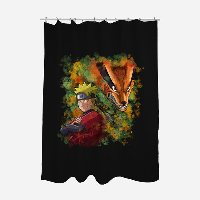 The Power Of Naruto-none polyester shower curtain-nickzzarto