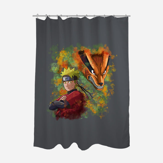 The Power Of Naruto-none polyester shower curtain-nickzzarto