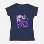 Grinning Cat-womens v-neck tee-Vallina84