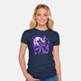 Grinning Cat-womens fitted tee-Vallina84
