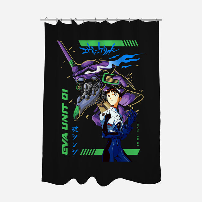 Evangelion Unit 01-none polyester shower curtain-Hova