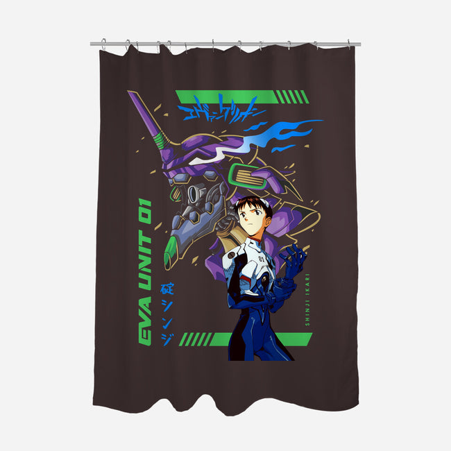 Evangelion Unit 01-none polyester shower curtain-Hova