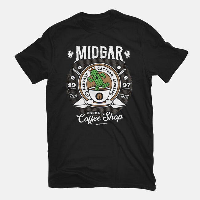 Cactuar Coffee Shop-mens heavyweight tee-Logozaste