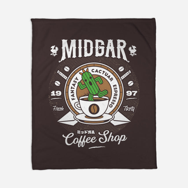 Cactuar Coffee Shop-none fleece blanket-Logozaste