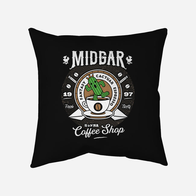 Cactuar Coffee Shop-none removable cover w insert throw pillow-Logozaste