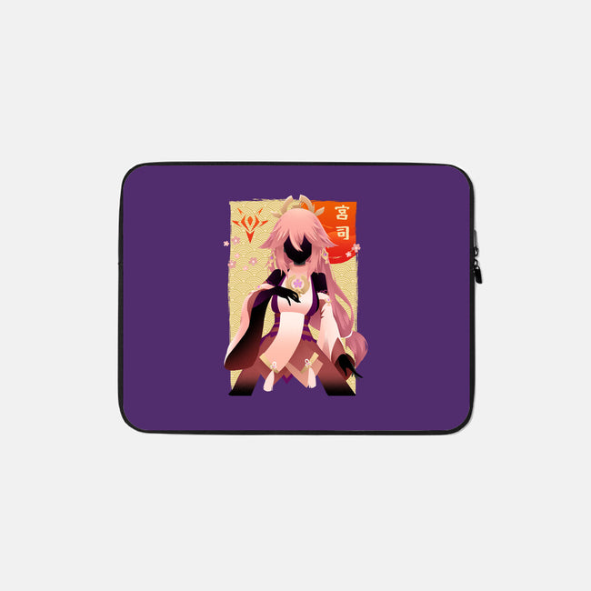 The Fox Girl-none zippered laptop sleeve-bellahoang