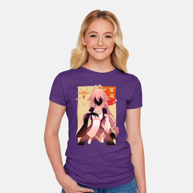 The Fox Girl-womens fitted tee-bellahoang
