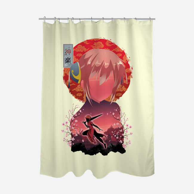 Kagura Gintama-none polyester shower curtain-sacca