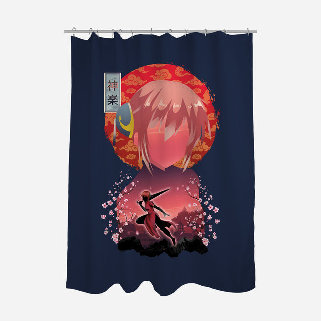 Kagura Gintama-none polyester shower curtain-sacca