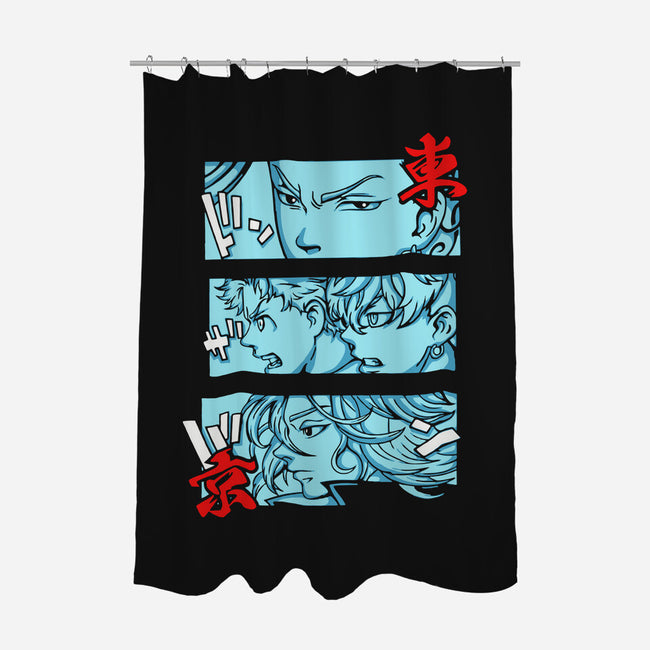 Tokyo Gang Students-none polyester shower curtain-rondes