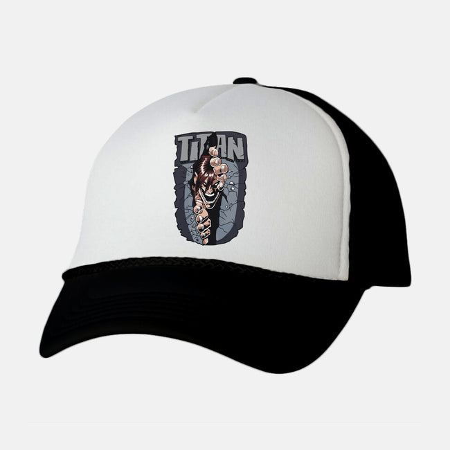 The Angry Titan-unisex trucker hat-rondes
