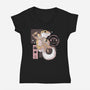 Leopard Gecko-womens v-neck tee-xMorfina