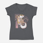 Leopard Gecko-womens v-neck tee-xMorfina