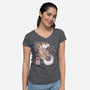 Leopard Gecko-womens v-neck tee-xMorfina