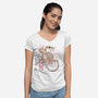 Leopard Gecko-womens v-neck tee-xMorfina