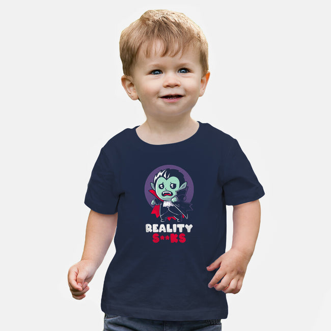Reality Sucks-baby basic tee-koalastudio