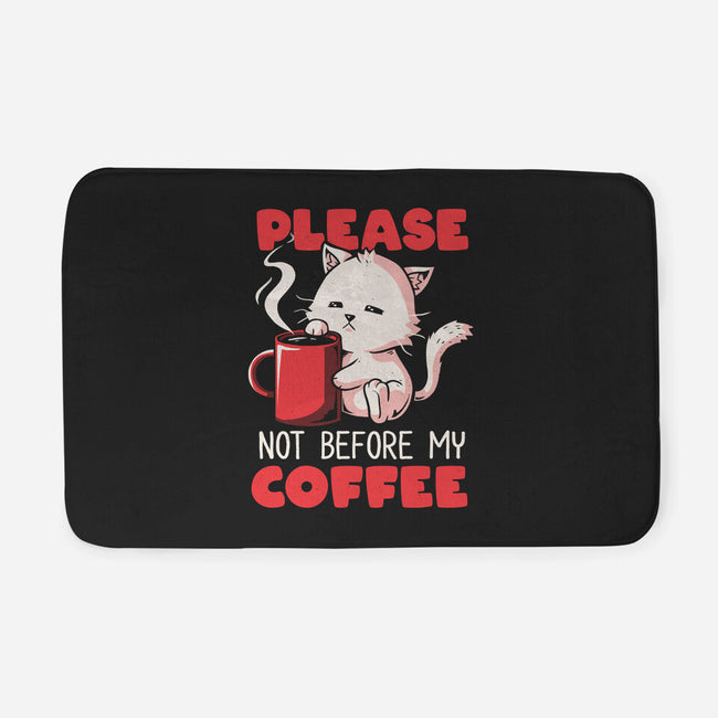 Not Before My Coffee-none memory foam bath mat-koalastudio