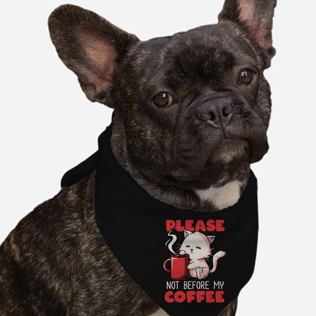 Not Before My Coffee-dog bandana pet collar-koalastudio