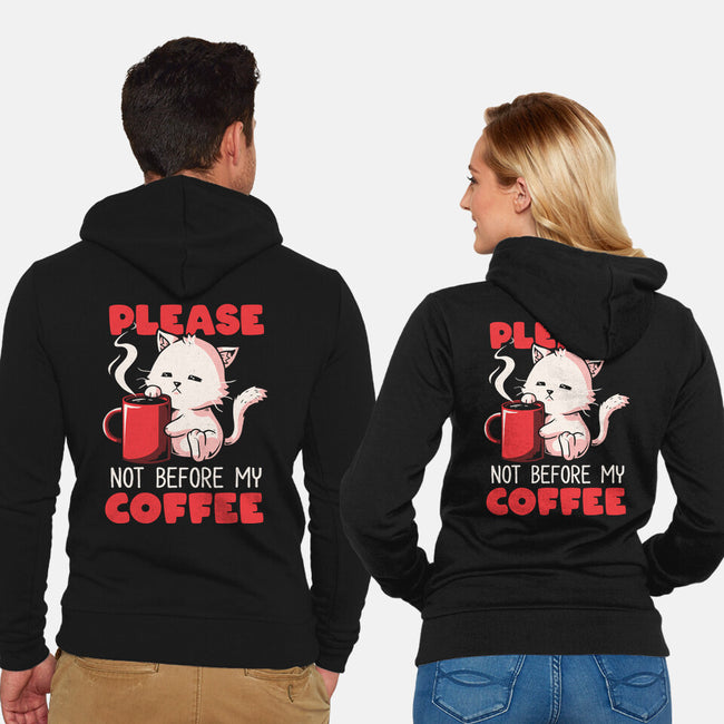 Not Before My Coffee-unisex zip-up sweatshirt-koalastudio