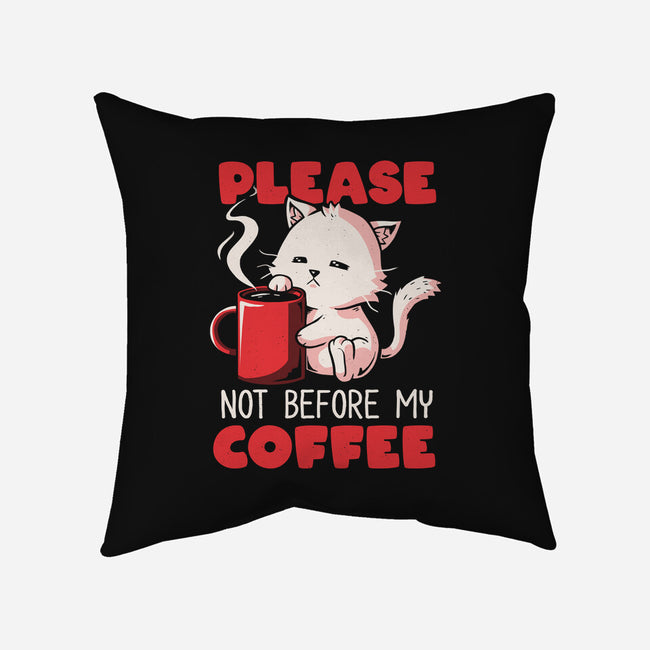 Not Before My Coffee-none removable cover throw pillow-koalastudio