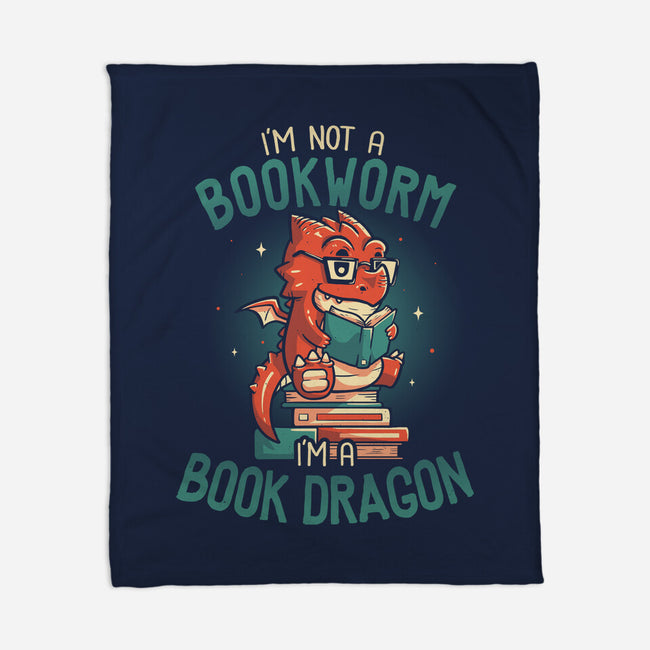 I'm a Book Dragon-none fleece blanket-koalastudio