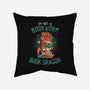 I'm a Book Dragon-none removable cover w insert throw pillow-koalastudio
