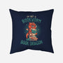 I'm a Book Dragon-none removable cover w insert throw pillow-koalastudio
